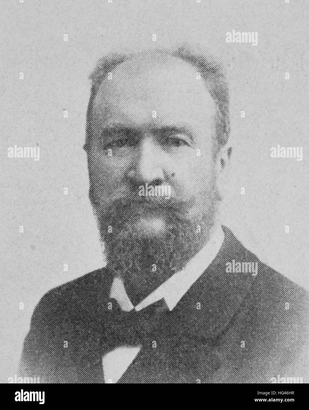 Hugo Luther, Born 18 November 1849; Died June 30, 1901, was a German engineer and industrialist, reproduction of a photo from the year 1895, digital improved Stock Photo