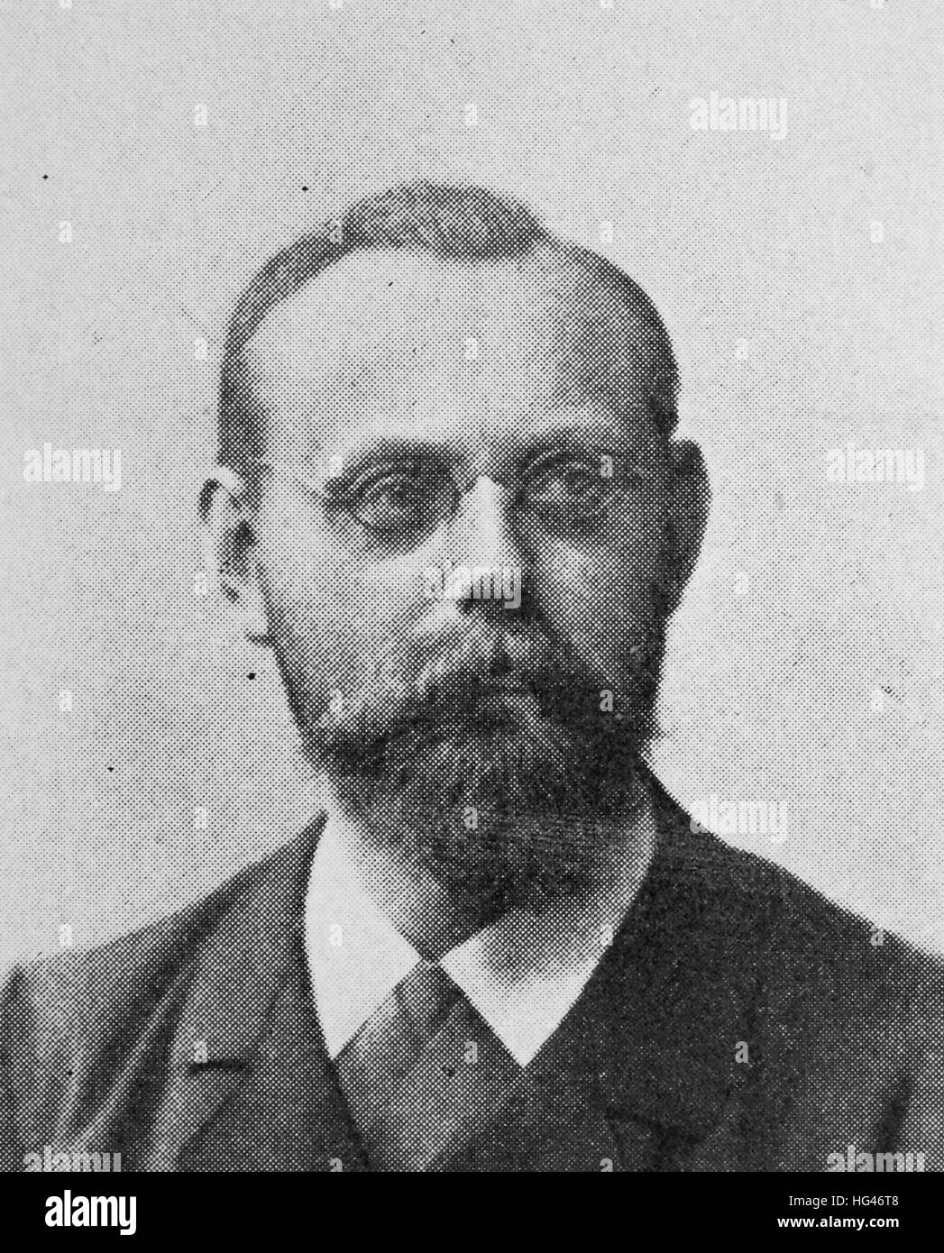 Otto Kruemmel, 8 July 1854 - 12 October 1912, was a German geographer influential in awakening public interest in oceanography, reproduction of a photo from the year 1895, digital improved Stock Photo