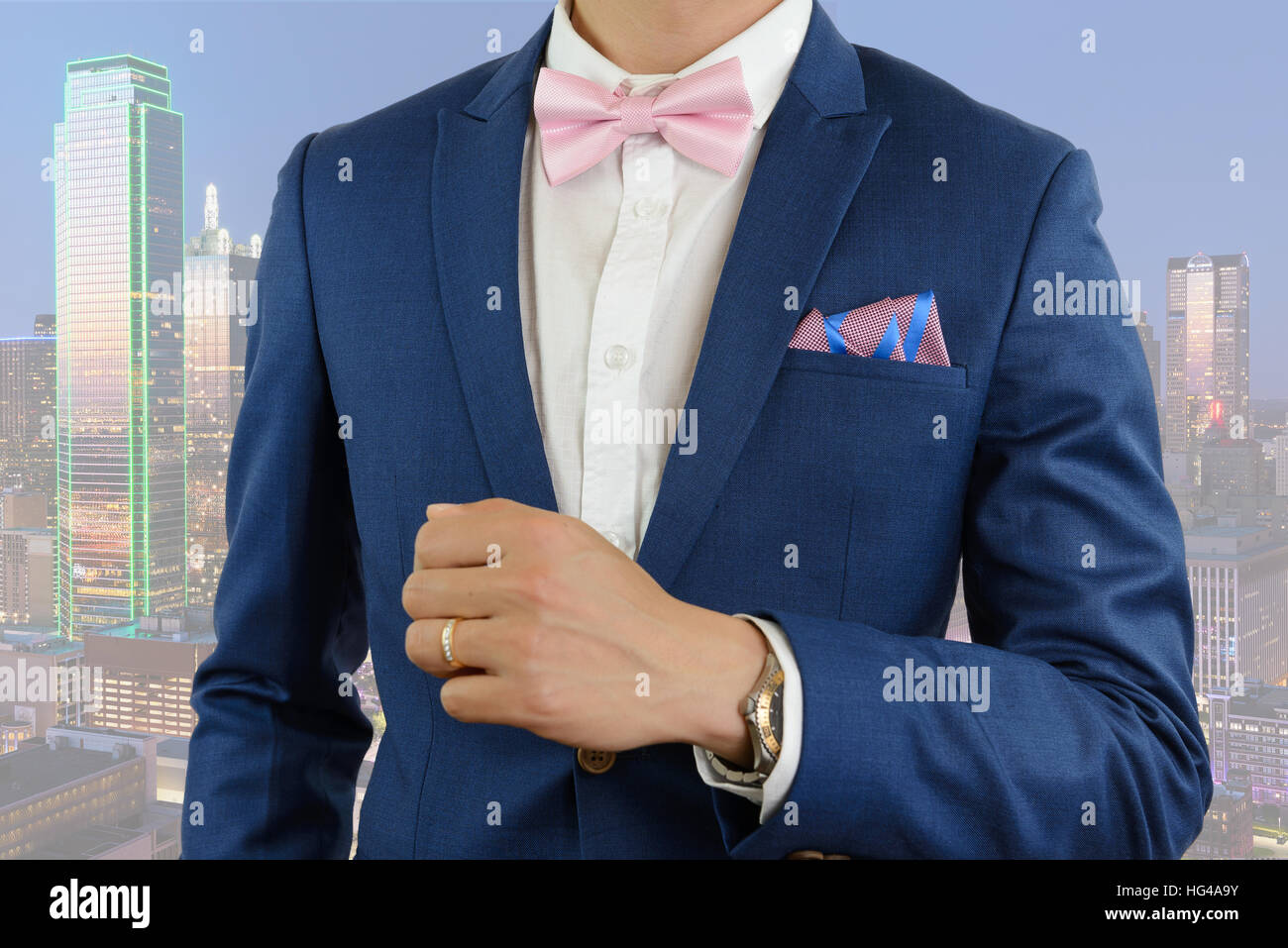 Close up of modern man accessories. Cherry bow tie, blue leather shoest and  red wedding bouquet on a carpet Stock Photo - Alamy
