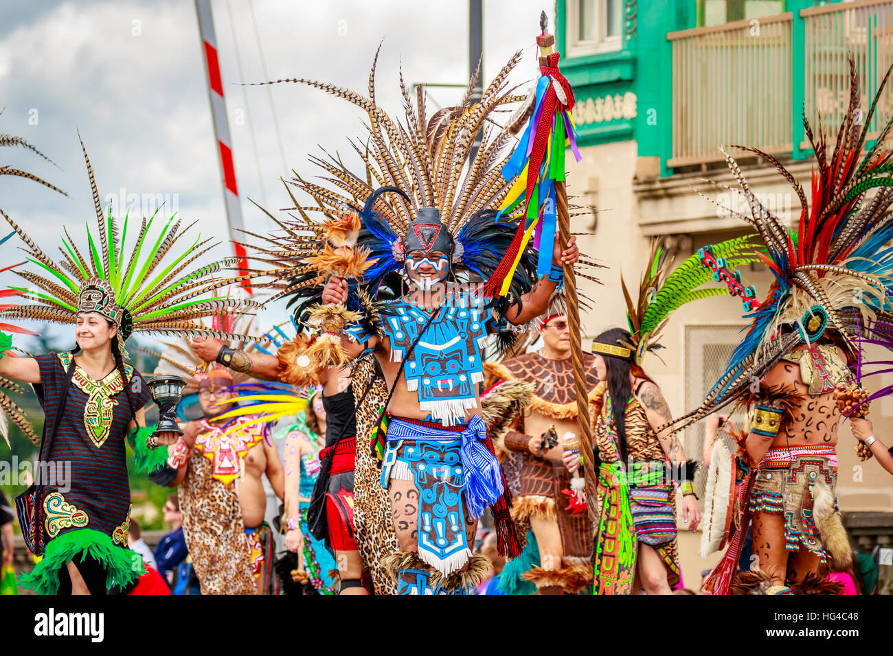 Portland, Oregon, USA - June 11, 2016: The Aztec Empress in the Grand ...