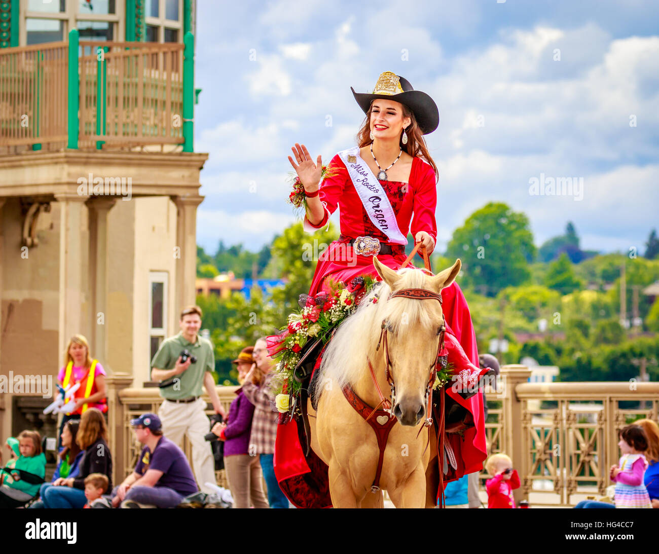 Portland, Oregon, USA - June 11, 2016: Miss Rodeo Oregon, Katie Schrock ...
