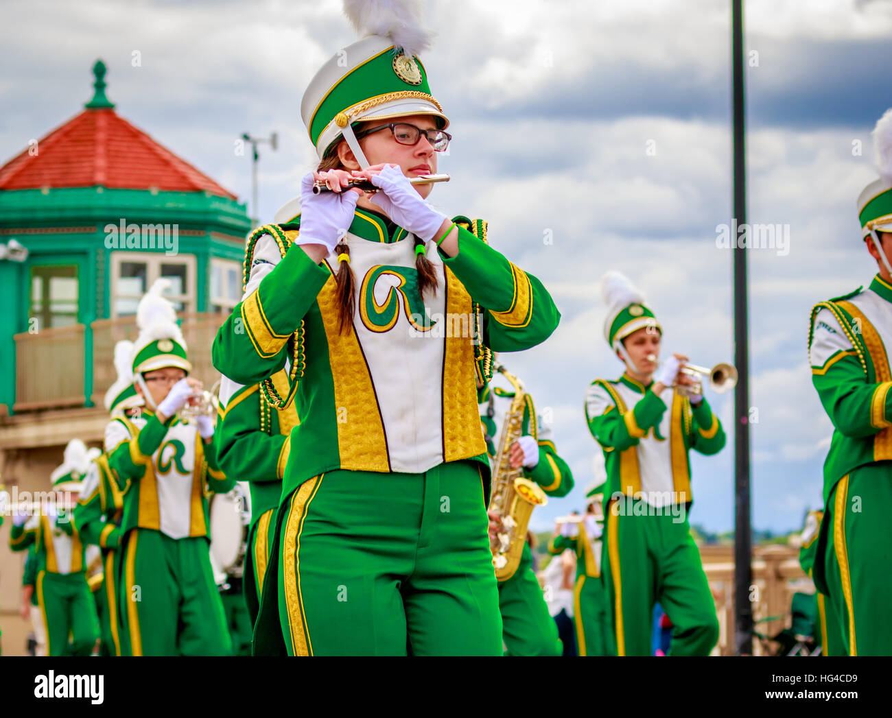 Portland, Oregon, USA June 11, 2016 Roosevelt High School Marching