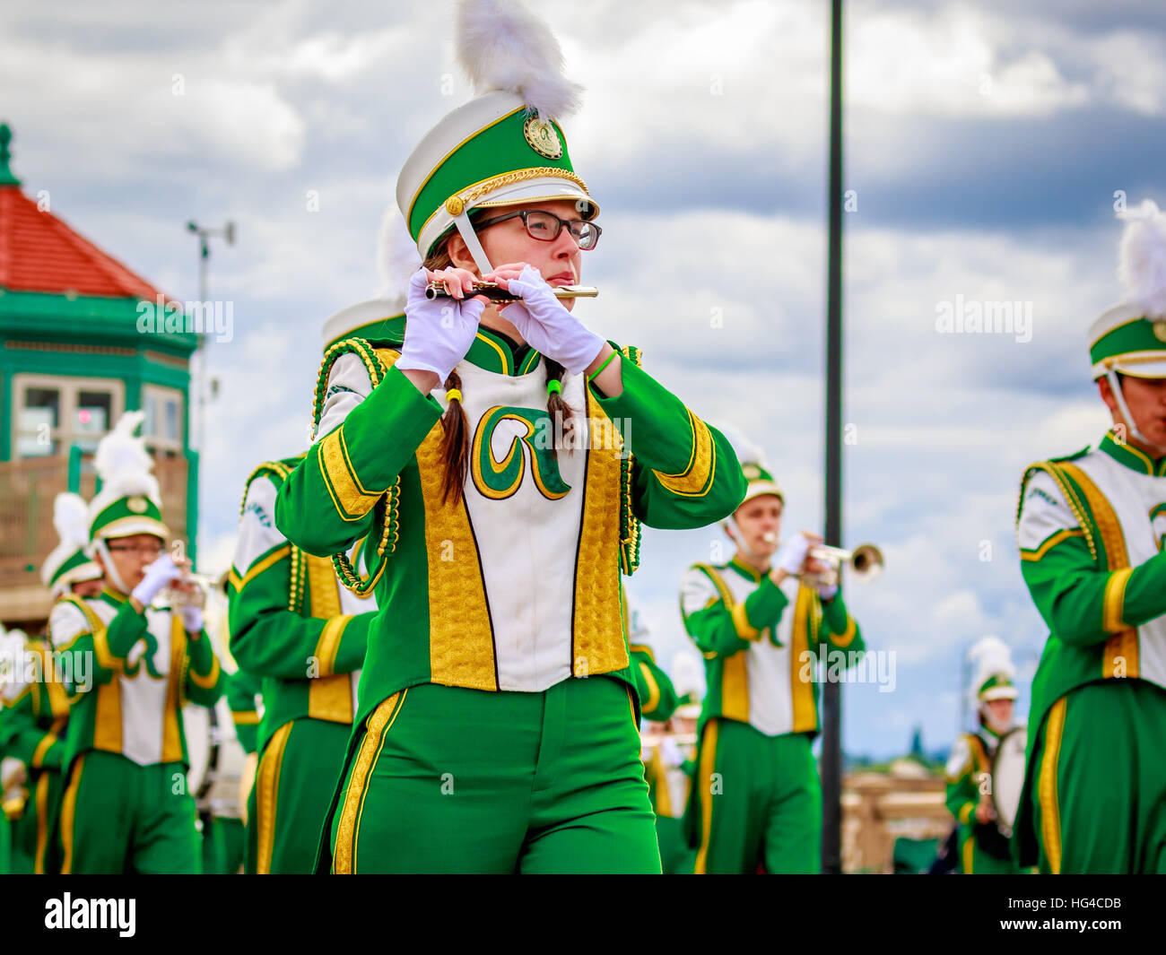 Portland, Oregon, USA June 11, 2016 Roosevelt High School Marching