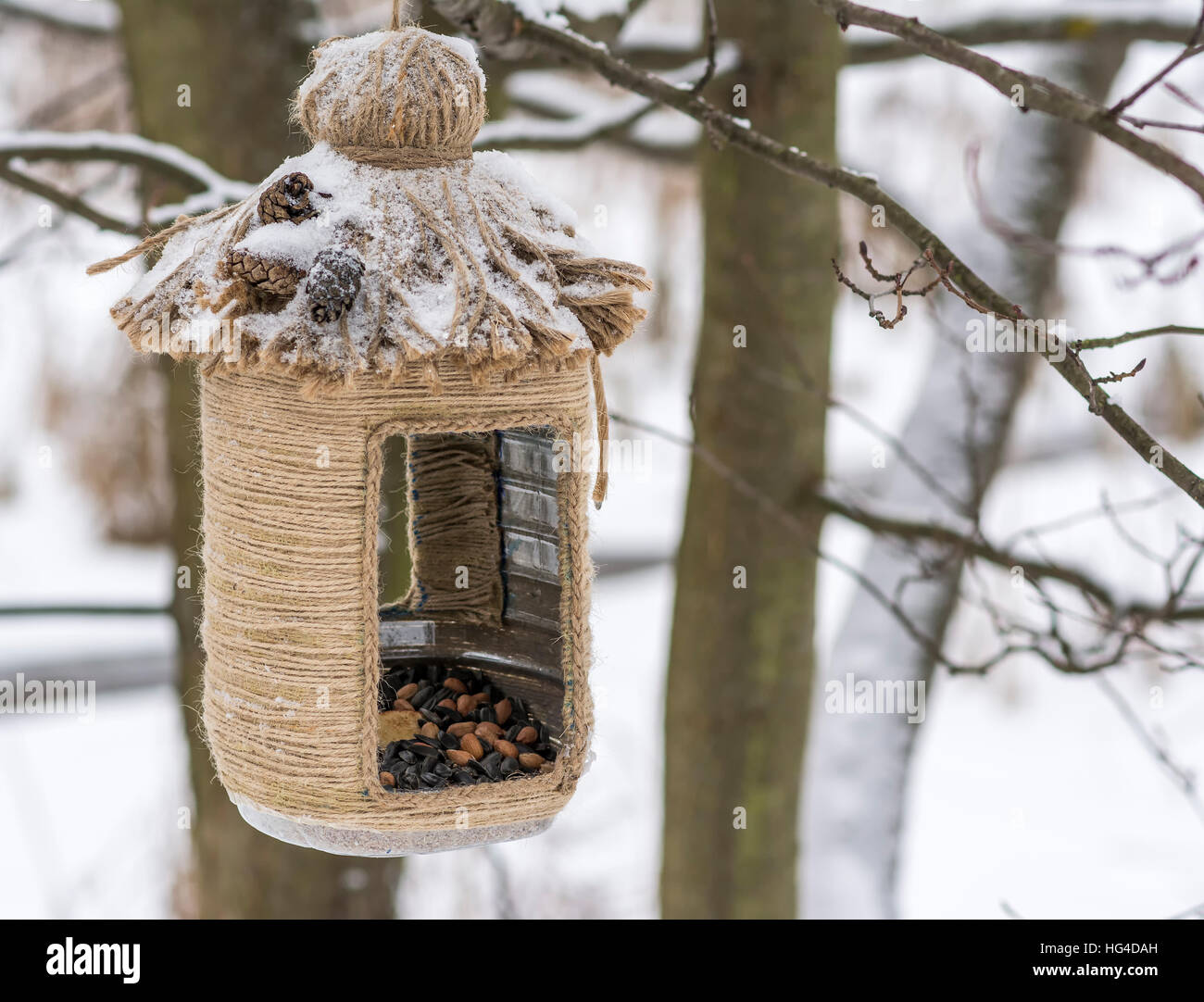 Handmade Bird Feeder Stock Photos Handmade Bird Feeder Stock