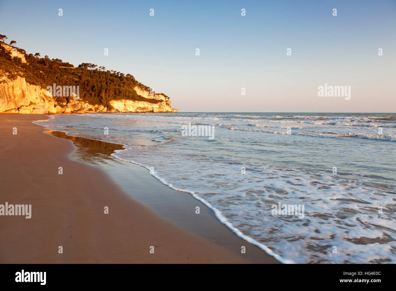 Spiaggia di Jalillo beach, Peschici, Gargano, Foggia Province, Puglia, Italy, Mediterranean Stock Photo