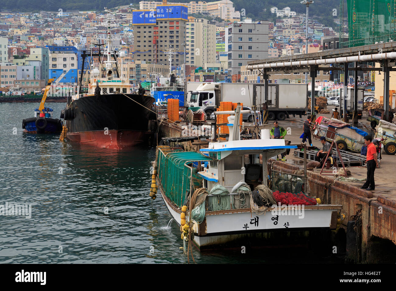 Fish Market, Nampo District, Busan, South Korea, Asia Stock Photo