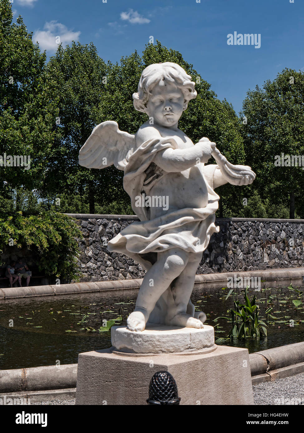 statue at Chateau Style Mansion in Asheville North Carolina USA Stock