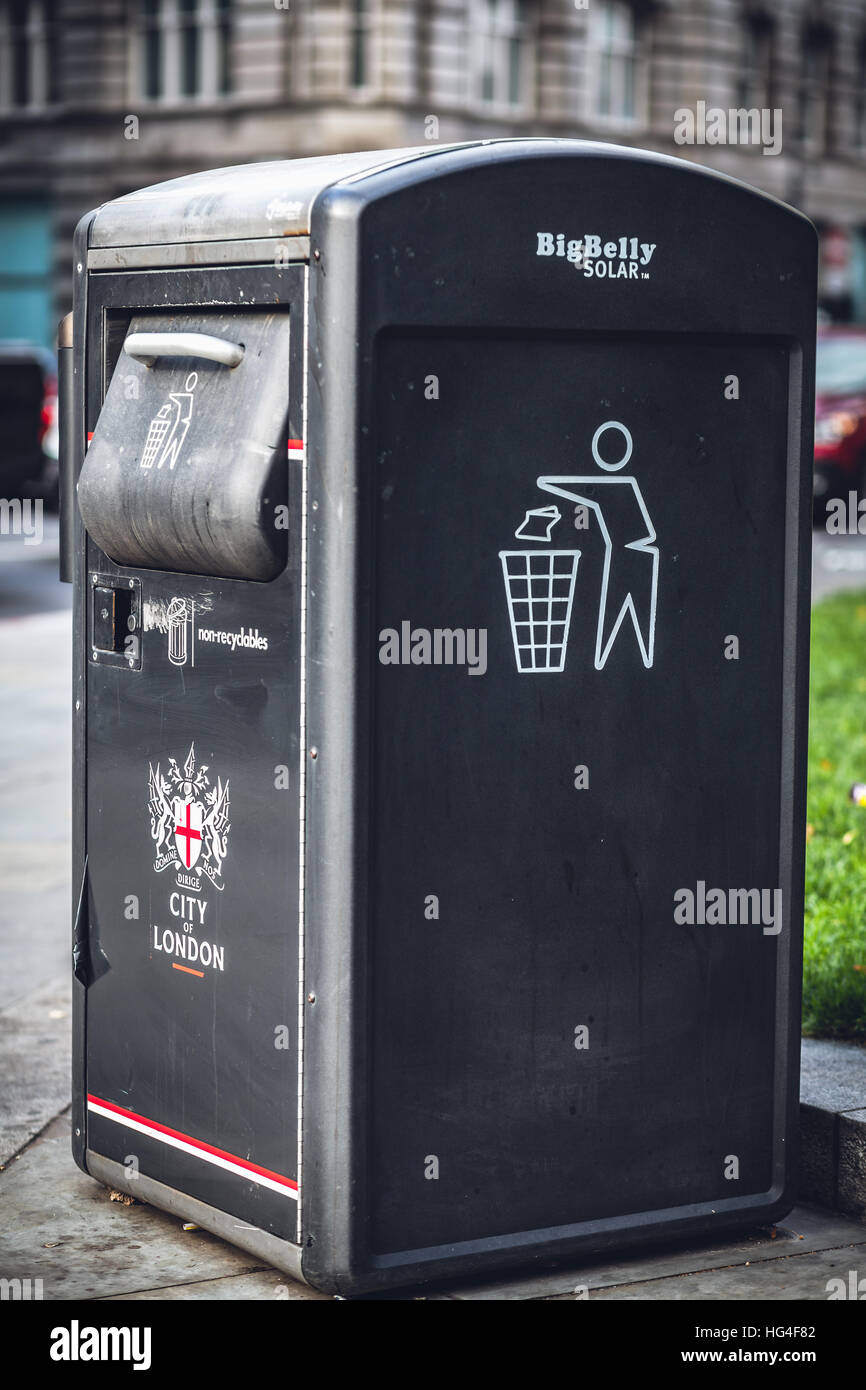 Trash bin in street hi-res stock photography and images - Alamy