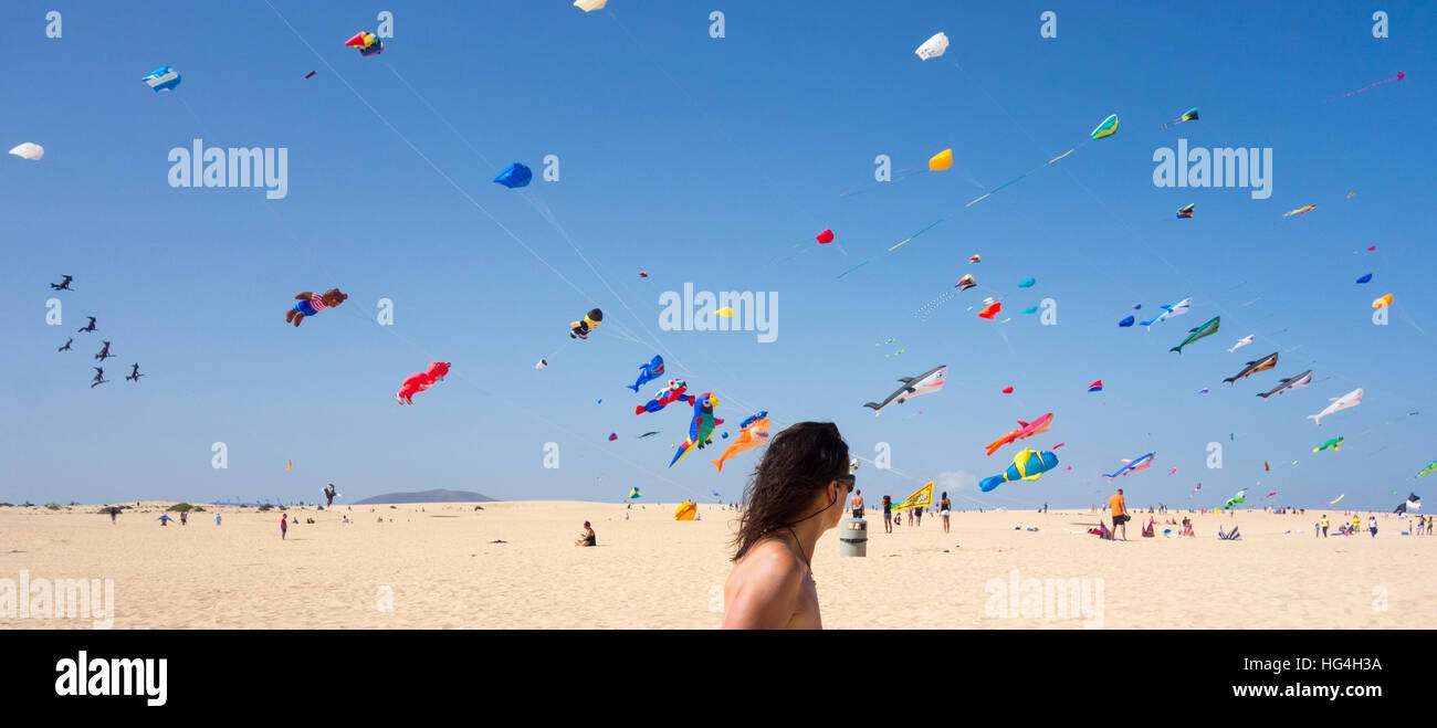 Fuerteventura International Kite Festival, El Burro beach, Corralejo