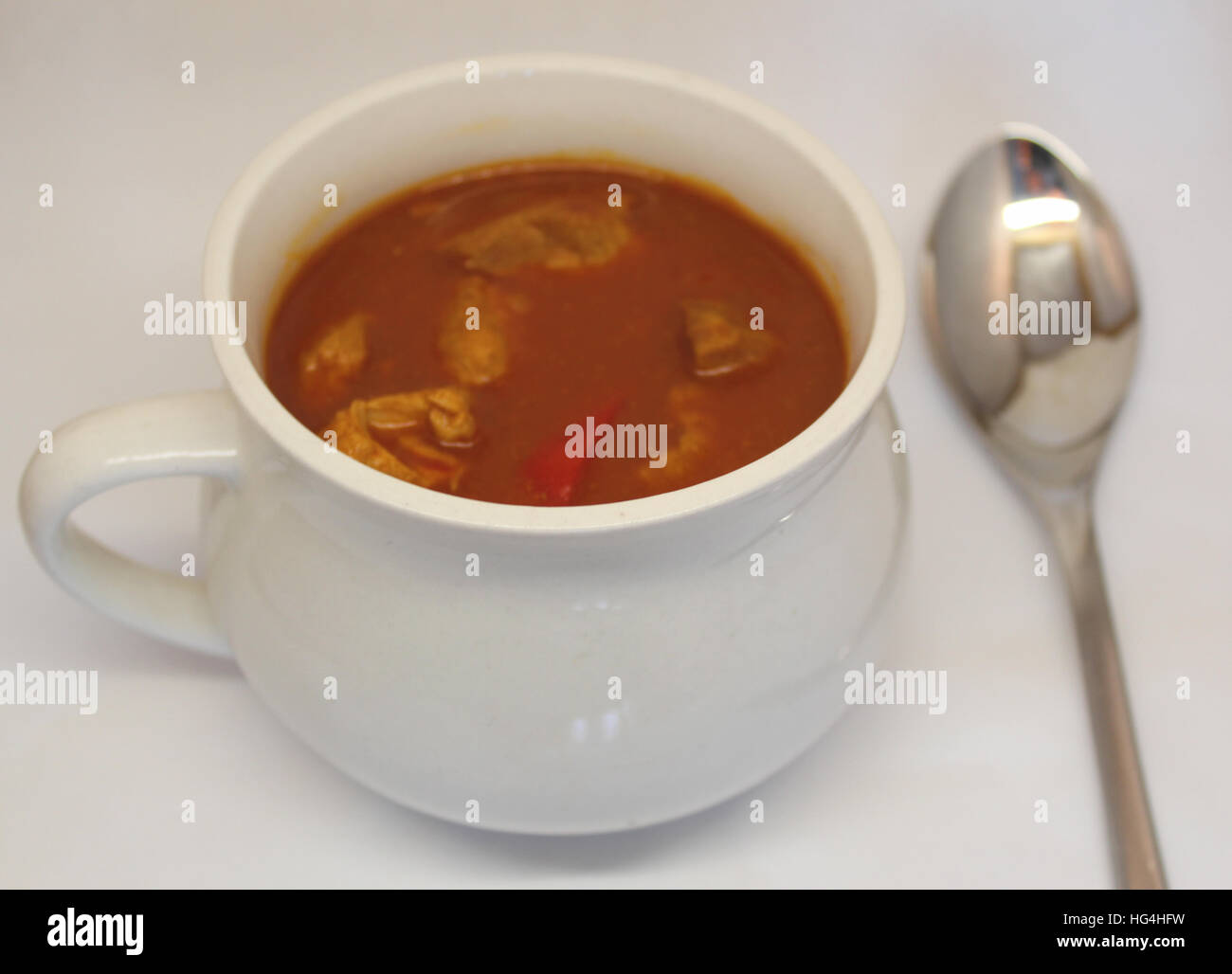 Gulash soup in a bowl Stock Photo