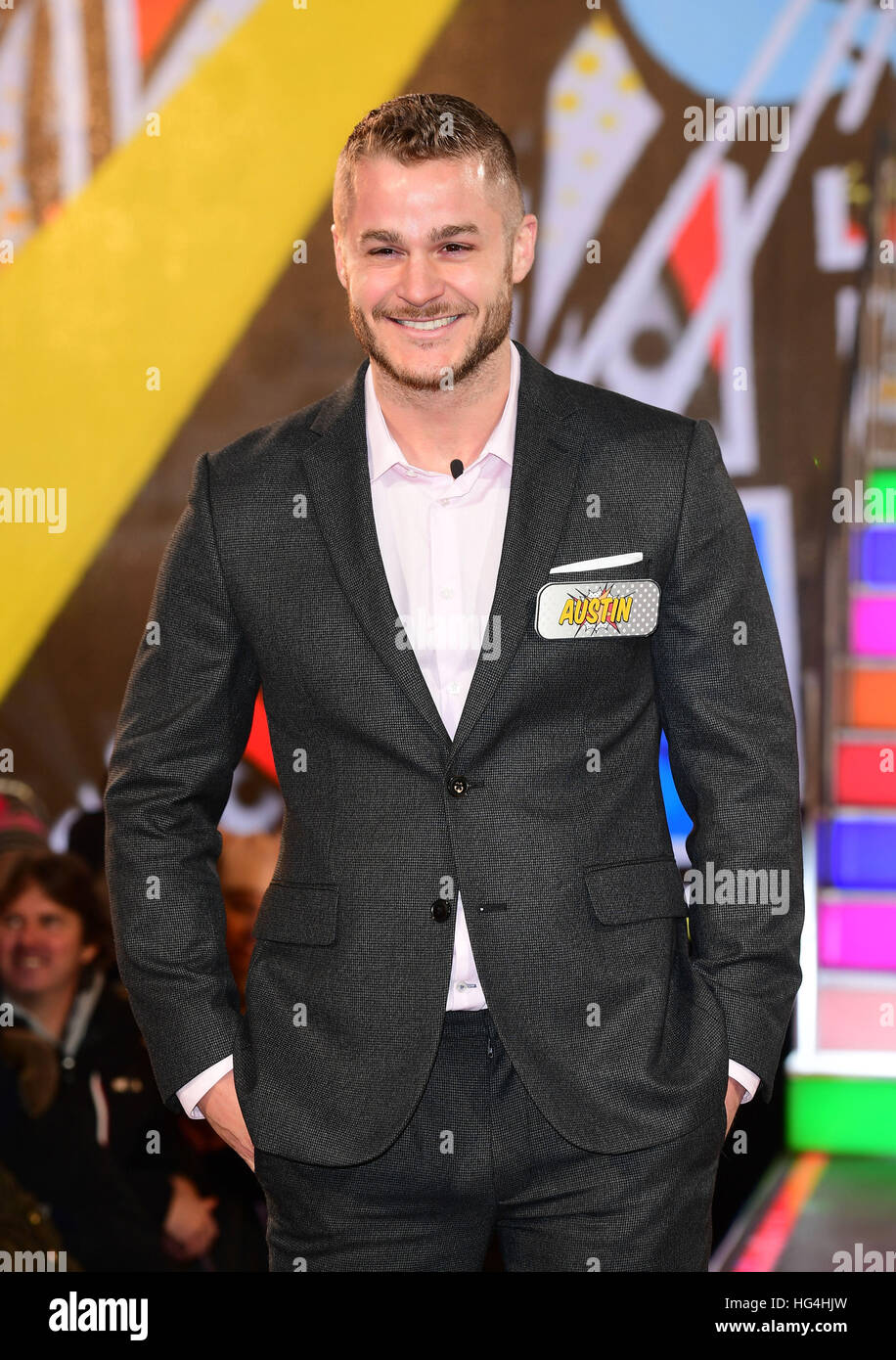 Austin Armacost enters the Celebrity Big Brother house at Elstree