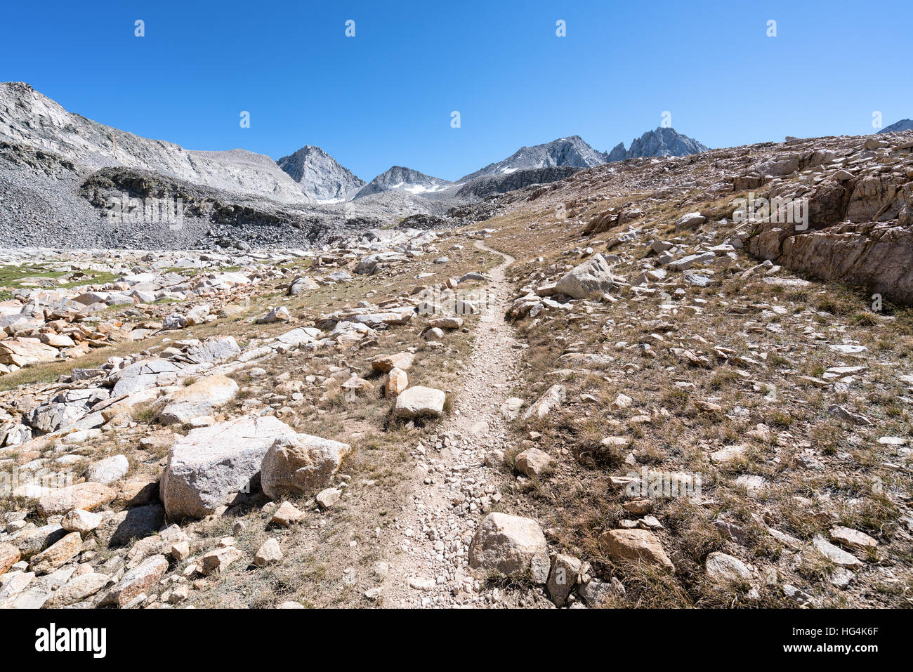 Forester Pass already in sight, Kings Canyon National Park, California, United States of America, North America Stock Photo