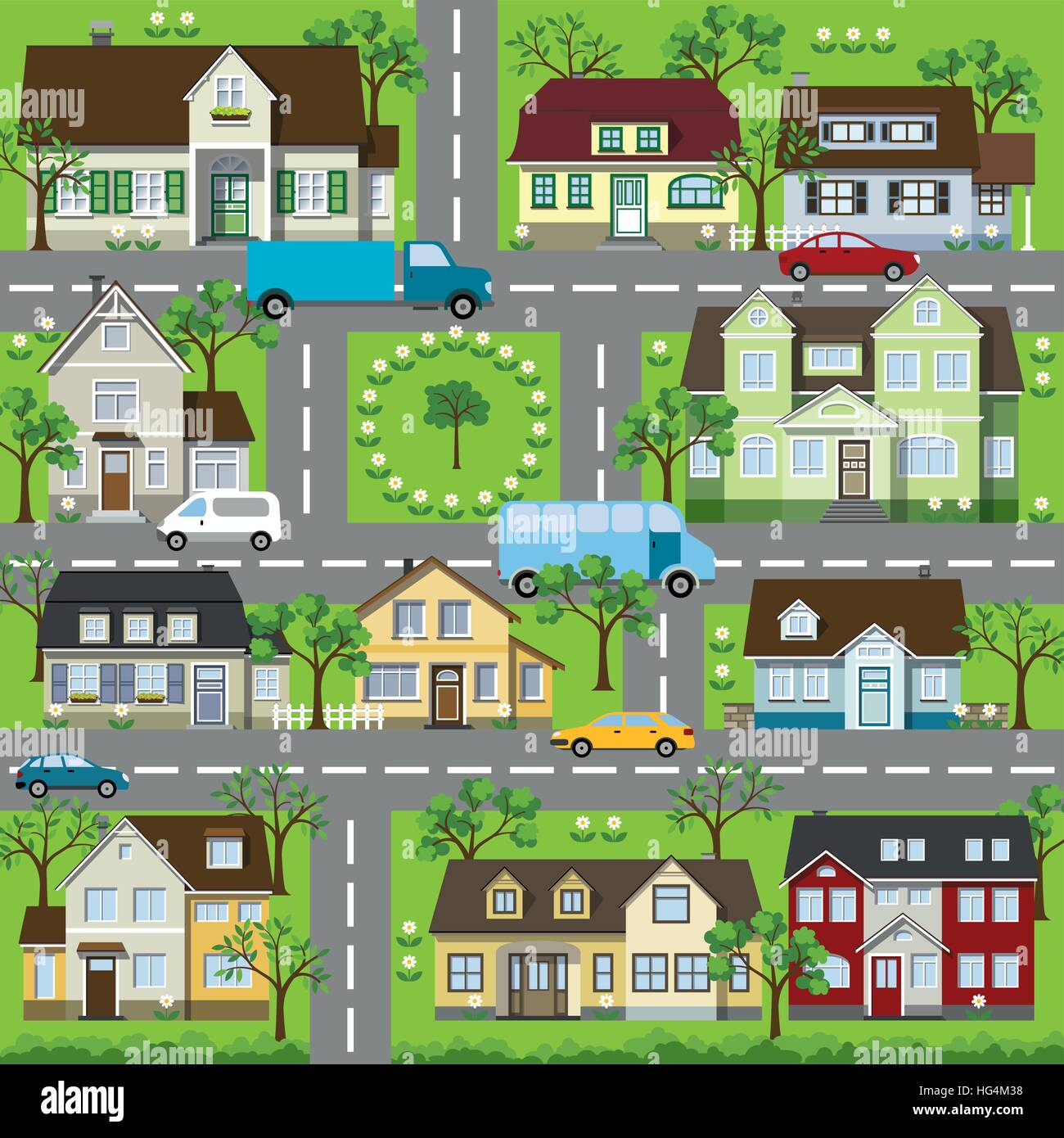 Suburbs vector vectors Stock Vector Images - Alamy