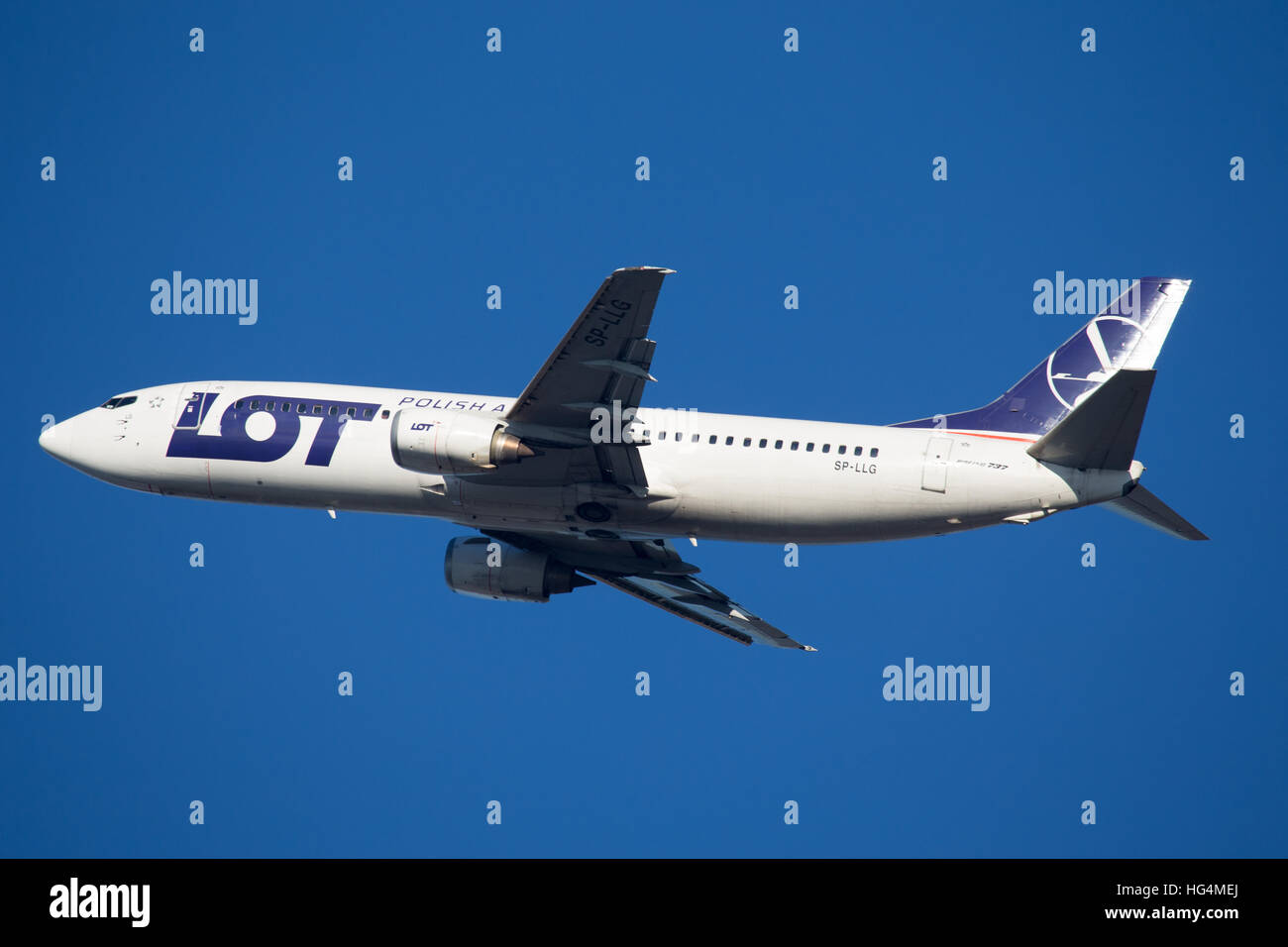 LOT Polish Airlines Boeing 737 Stock Photo