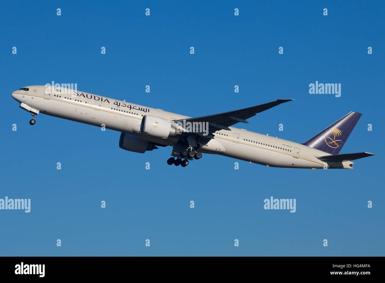 Saudi Boeing 777 Aircraft Stock Photo