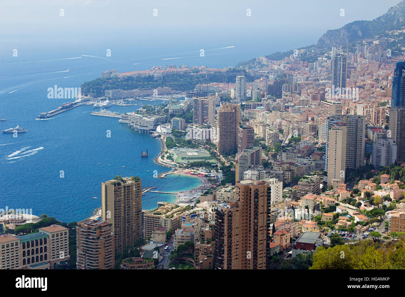 Monaco-Montecarlo, France cote d'azur: panoramic view of Monte carlo ...