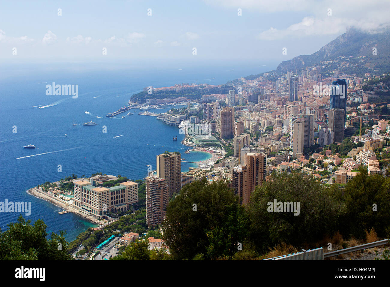 Monaco-Montecarlo, France cote d'azur: panoramic view of Monte carlo ...