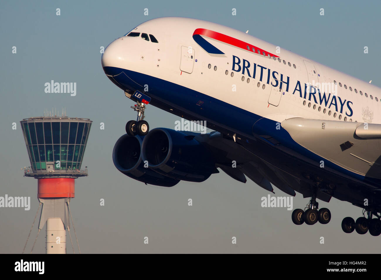 British Airways Airbus A380 Aircraft Stock Photo