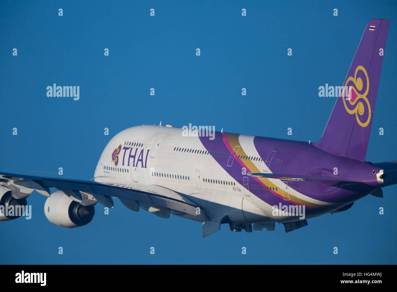 Thai Airways Airbus A380 Aircraft Stock Photo