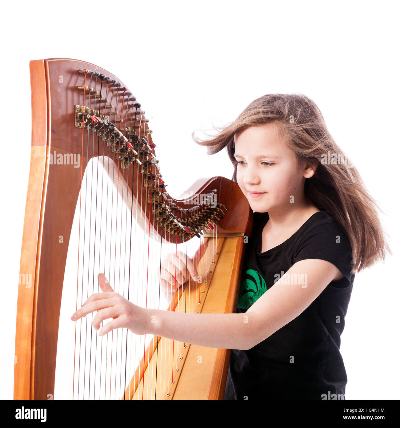 Girl Playing Harp Stock Photos & Girl Playing Harp Stock Images Alamy