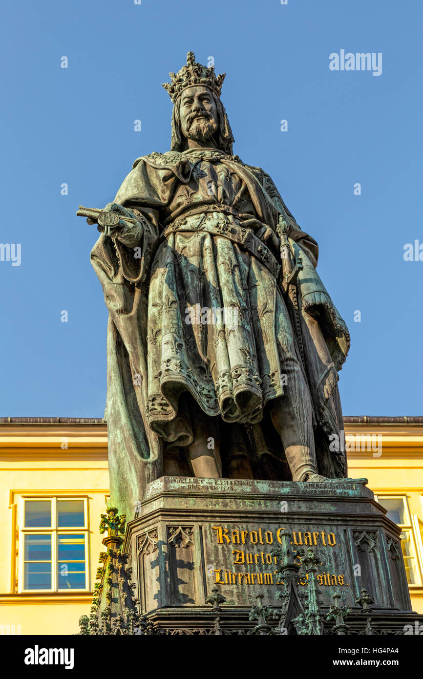 Statue of King Charles IV , Prague, near Charles Bridge