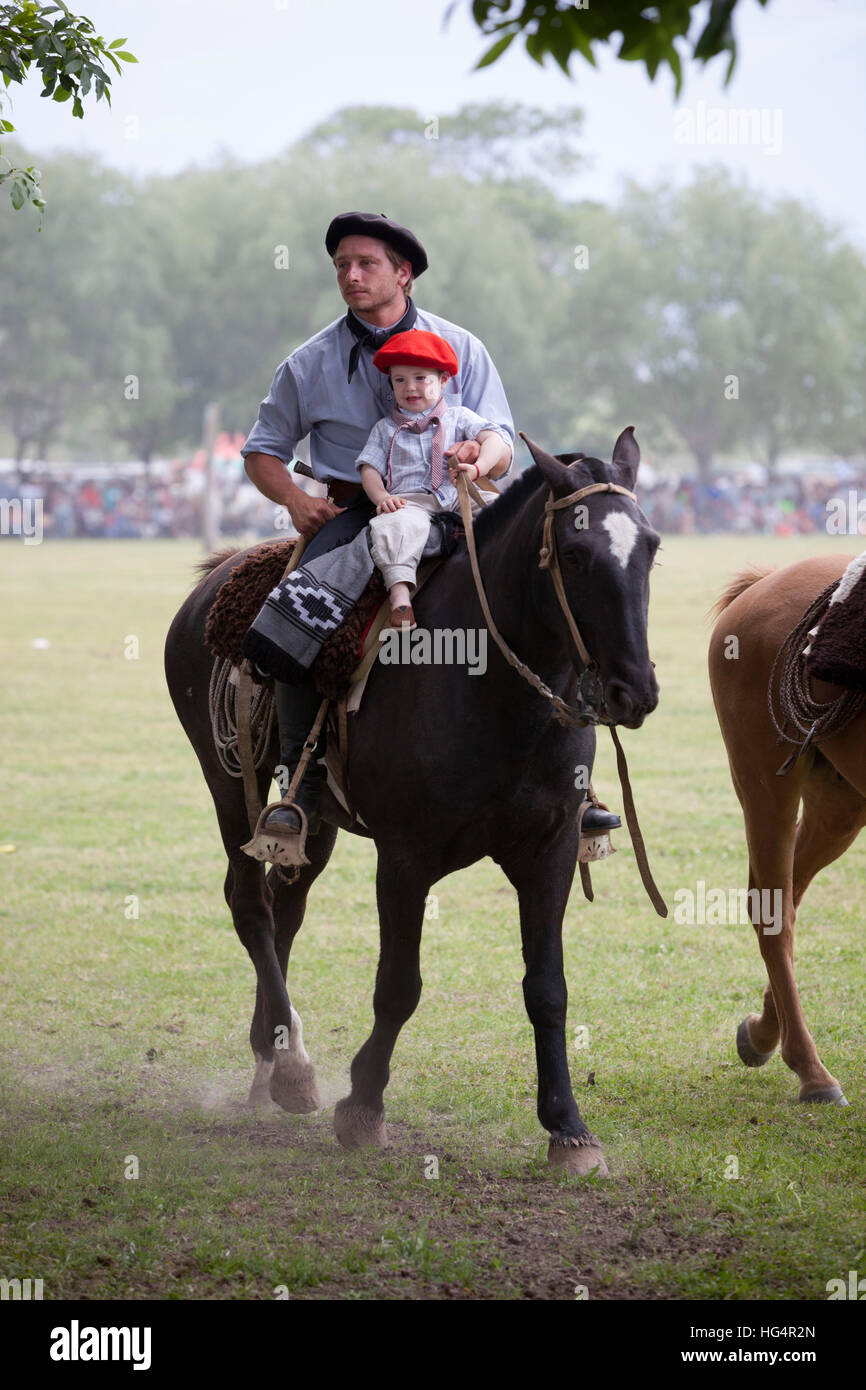 Gaucho festival on the Day of Tradition, San Antonio de Areco, La Pampa, Argentina, South America Stock Photo