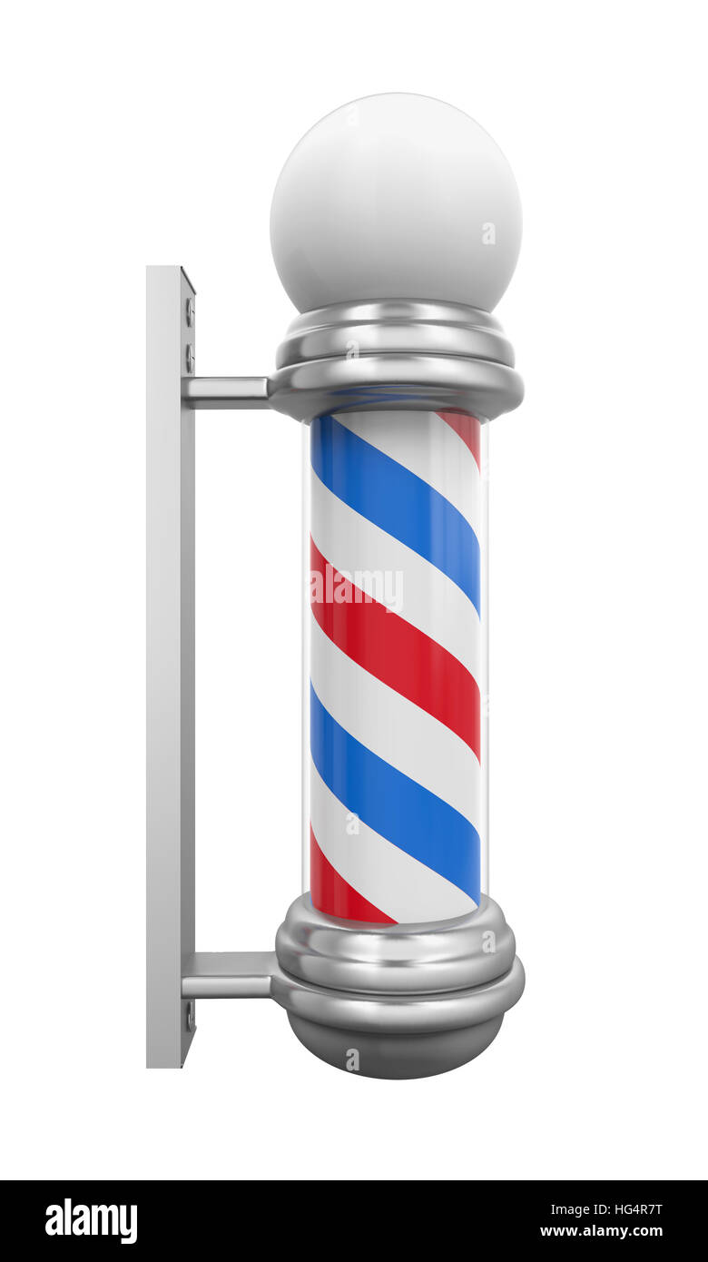 Classic Barber Shop Pole Stock Photo Alamy