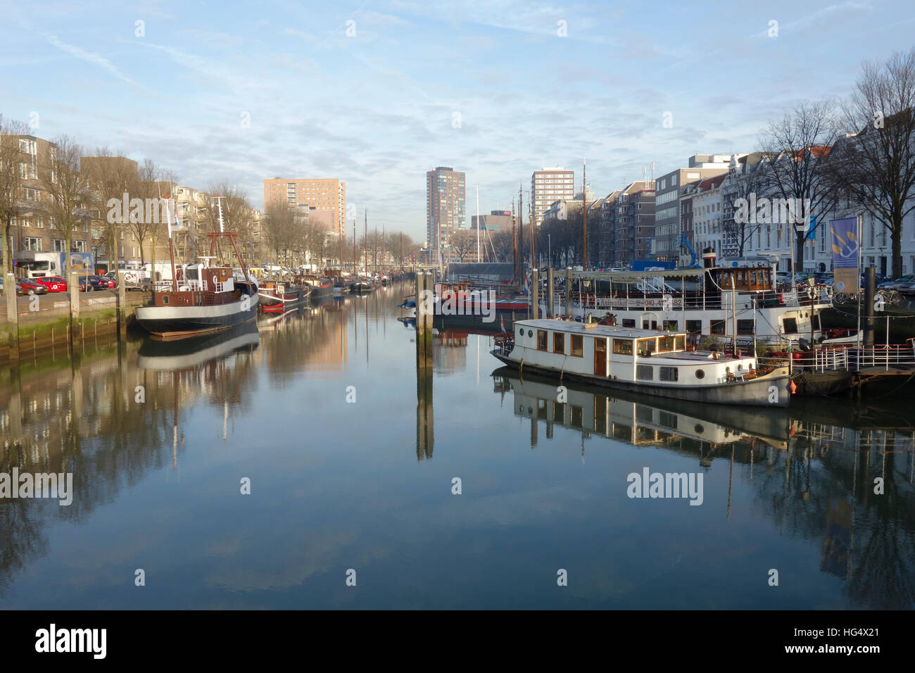Oudehaven in Rotterdam, Netherlands Stock Photo