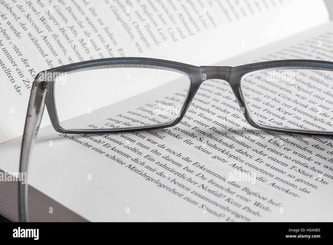 Reading aid, reading glasses, Stock Photo