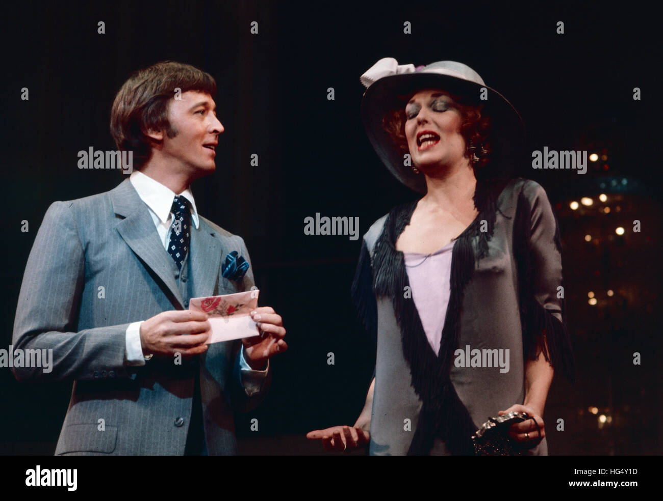 Bobby Van and K.C. Townsend, during a dress rehearsal for the 1971 production of No, No, Nanette. Stock Photo