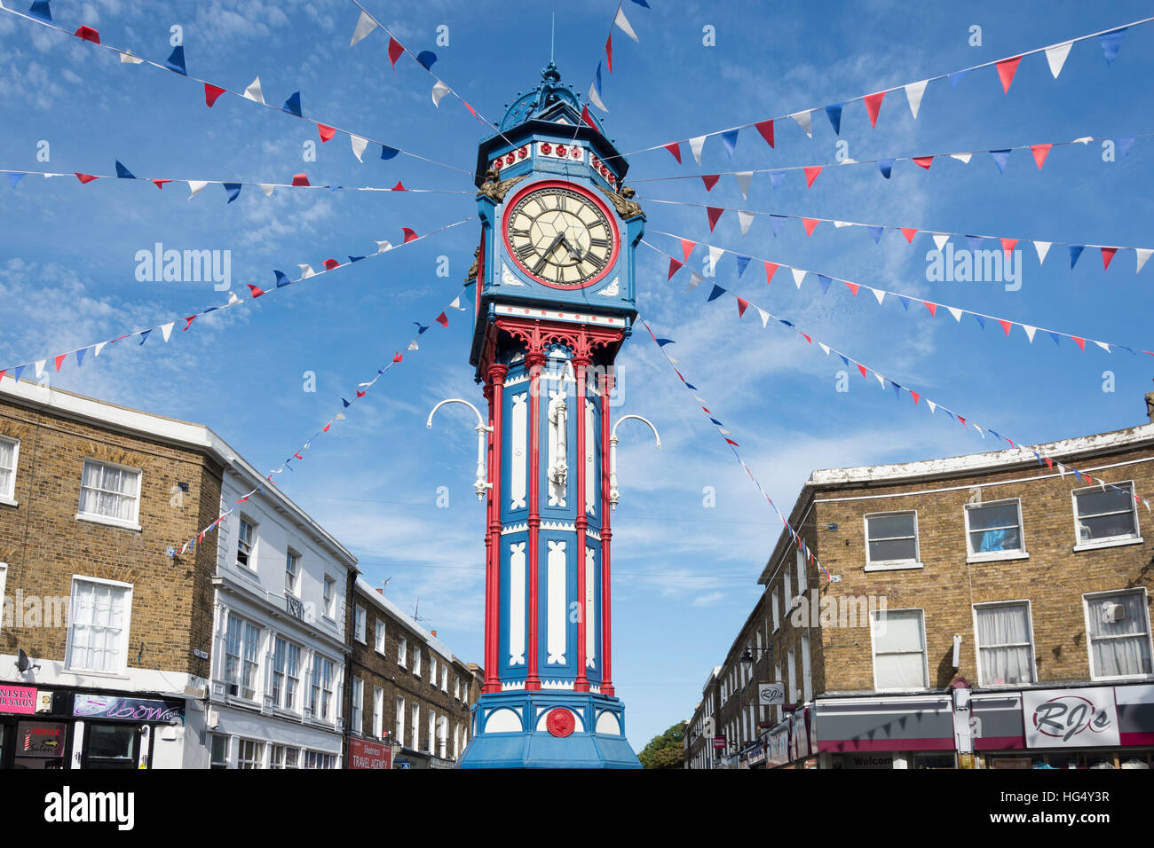 Sheerness Clock Tower, High Street, Sheerness, Isle of Sheppey, Kent, England, United Kingdom Stock Photo