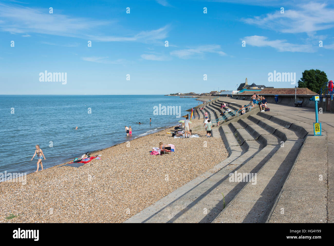 Sheerness Beach, Sheerness, Isle of Sheppey, Kent, England, United Kingdom Stock Photo