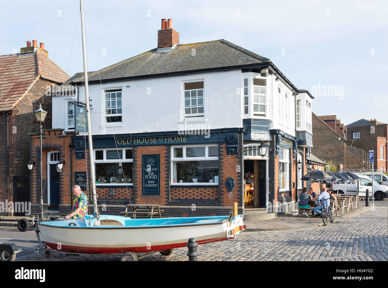 The Old House at Home Pub, High Street, Queenborough, Isle of Sheppey, Kent, England, United Kingdom Stock Photo