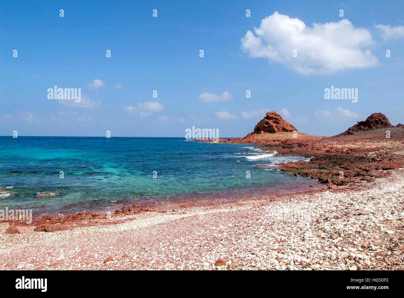 The beach of Dihamri on Socotra island, Yemen Stock Photo