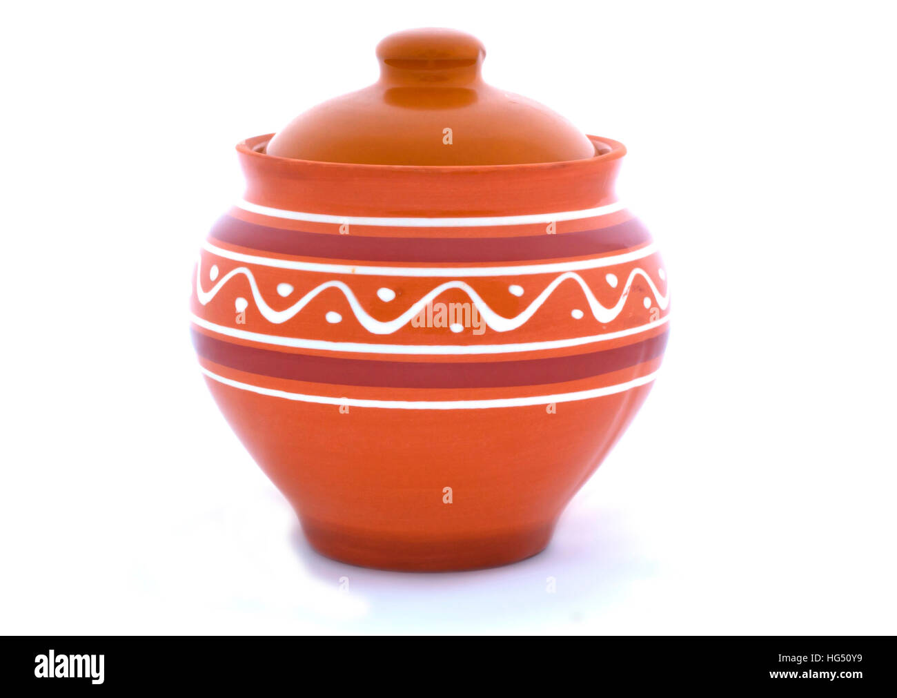 Clay pot on a white background, isolated Stock Photo - Alamy