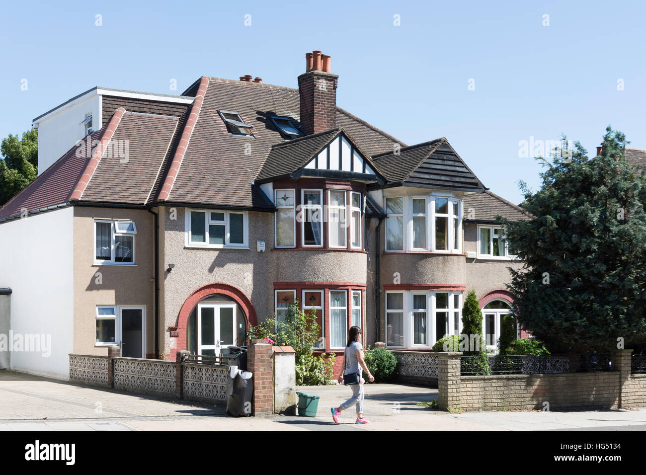 Semidetached houses on Boston Manor Road, Brentford, London Borough of