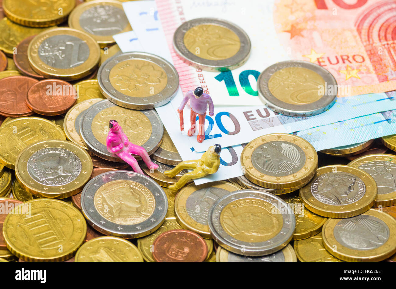 Background made from euro coins and Euro banknotes Stock Photo - Alamy