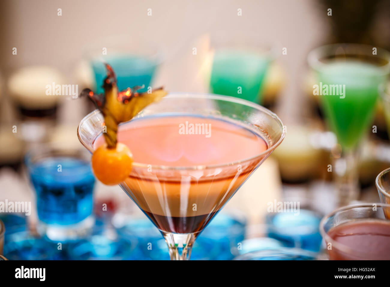 Coffee Martini cocktail on the bar counter Stock Photo Alamy
