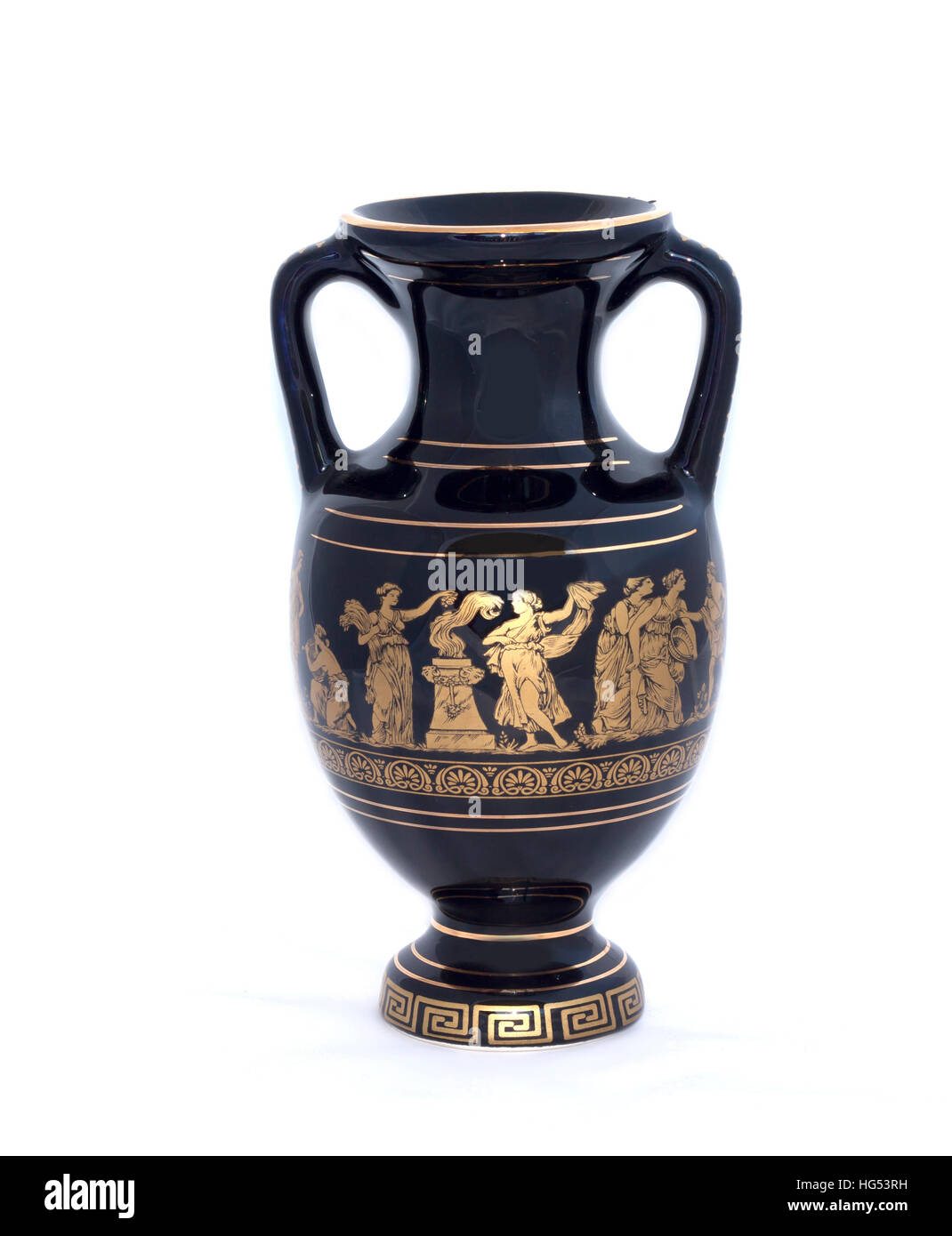 Antique black vase on a white background Stock Photo - Alamy