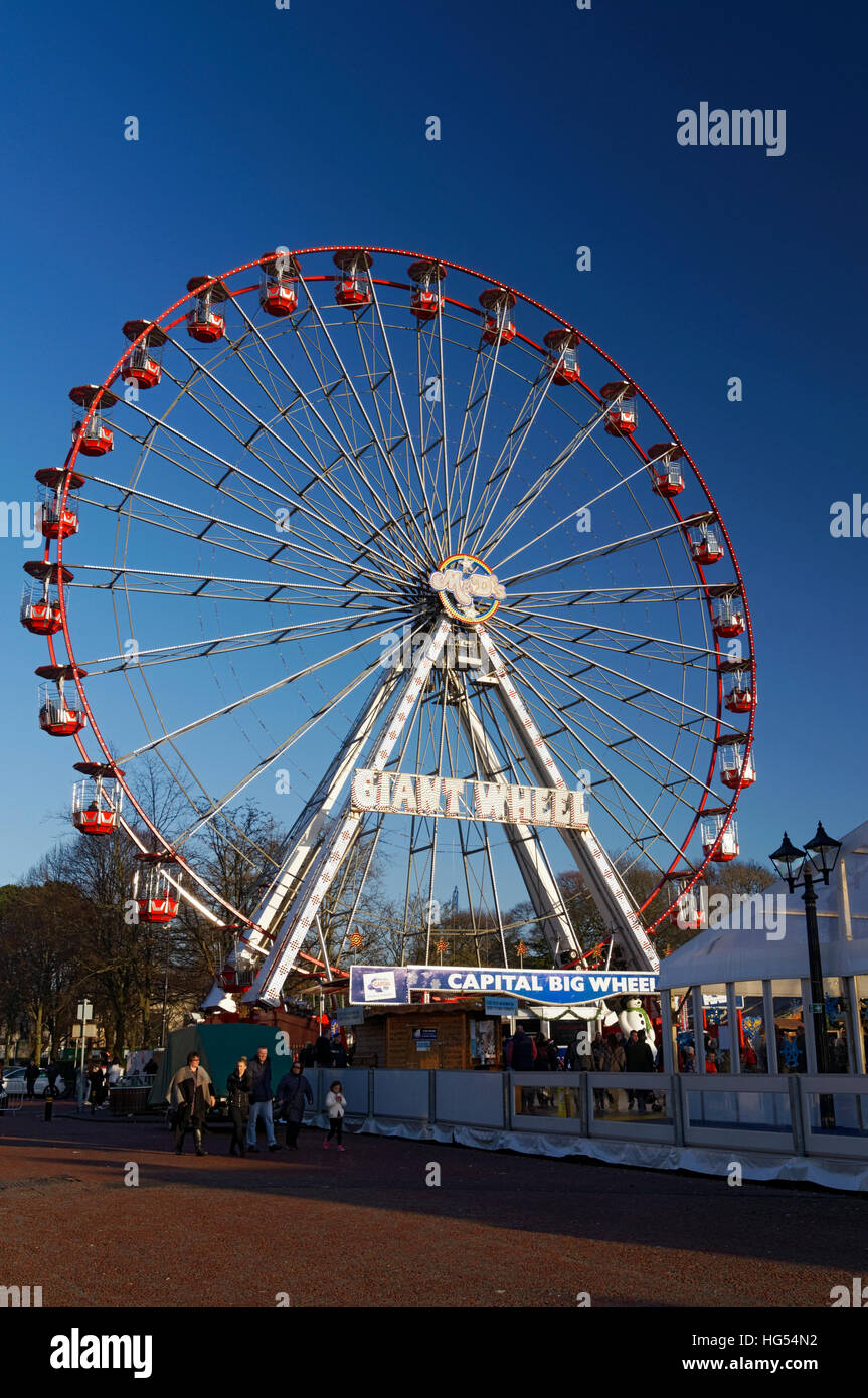 Big Wheel, Cardiff Winter Wonderland. Stock Photo