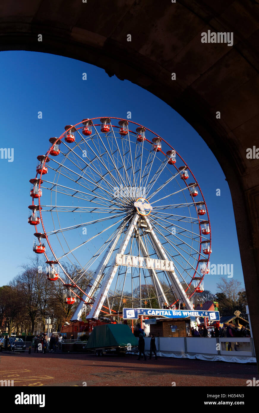 Big Wheel, Cardiff Winter Wonderland. Stock Photo