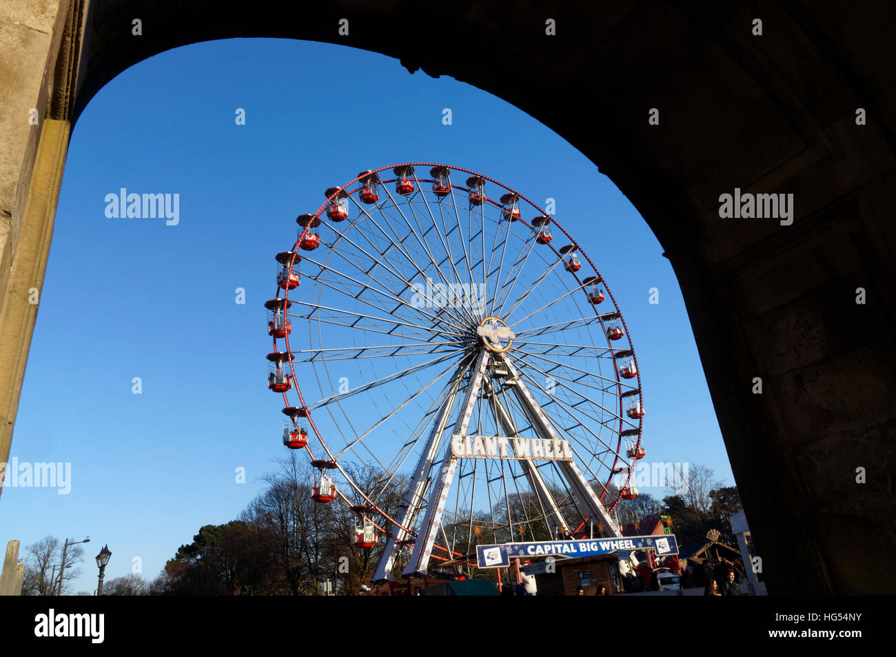 Big Wheel, Cardiff Winter Wonderland. Stock Photo