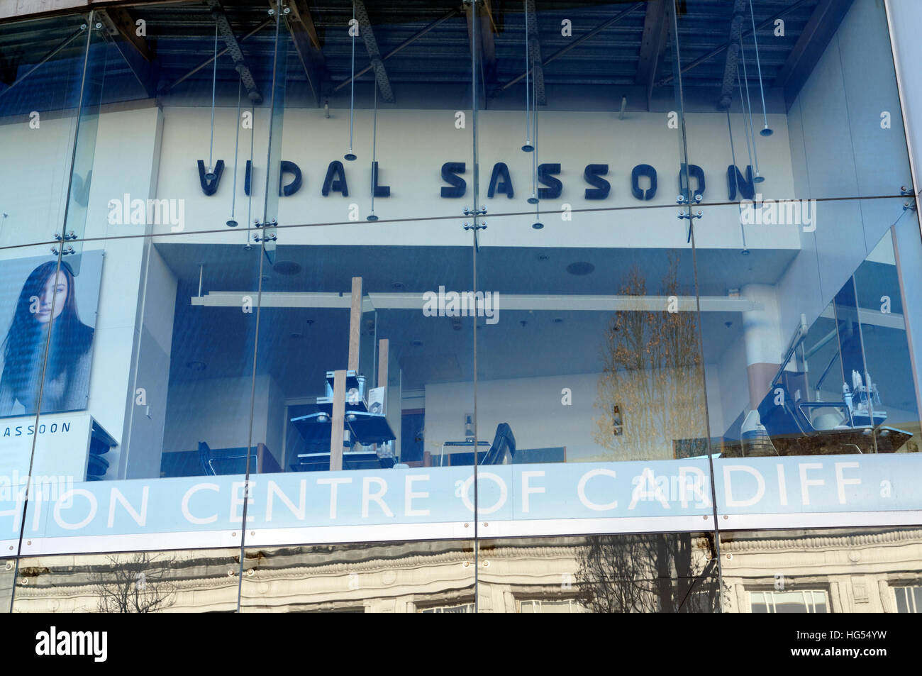 Vidal Sassoon hair salon, Cardiff, Wales. Stock Photo