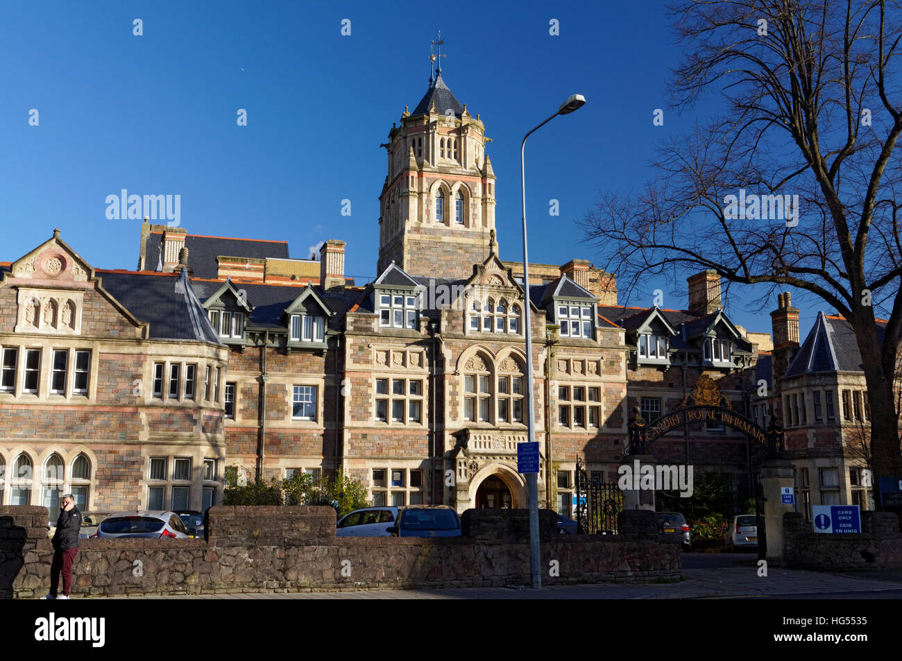 Cardiff Royal Infirmary, Cardiff, Wales. Stock Photo