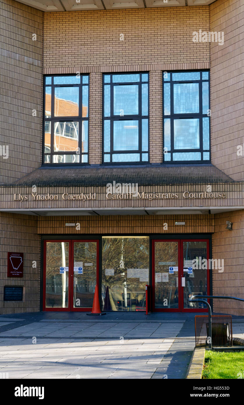 Cardiff Magistrates Court, Cardiff, Wales, UK. Stock Photo