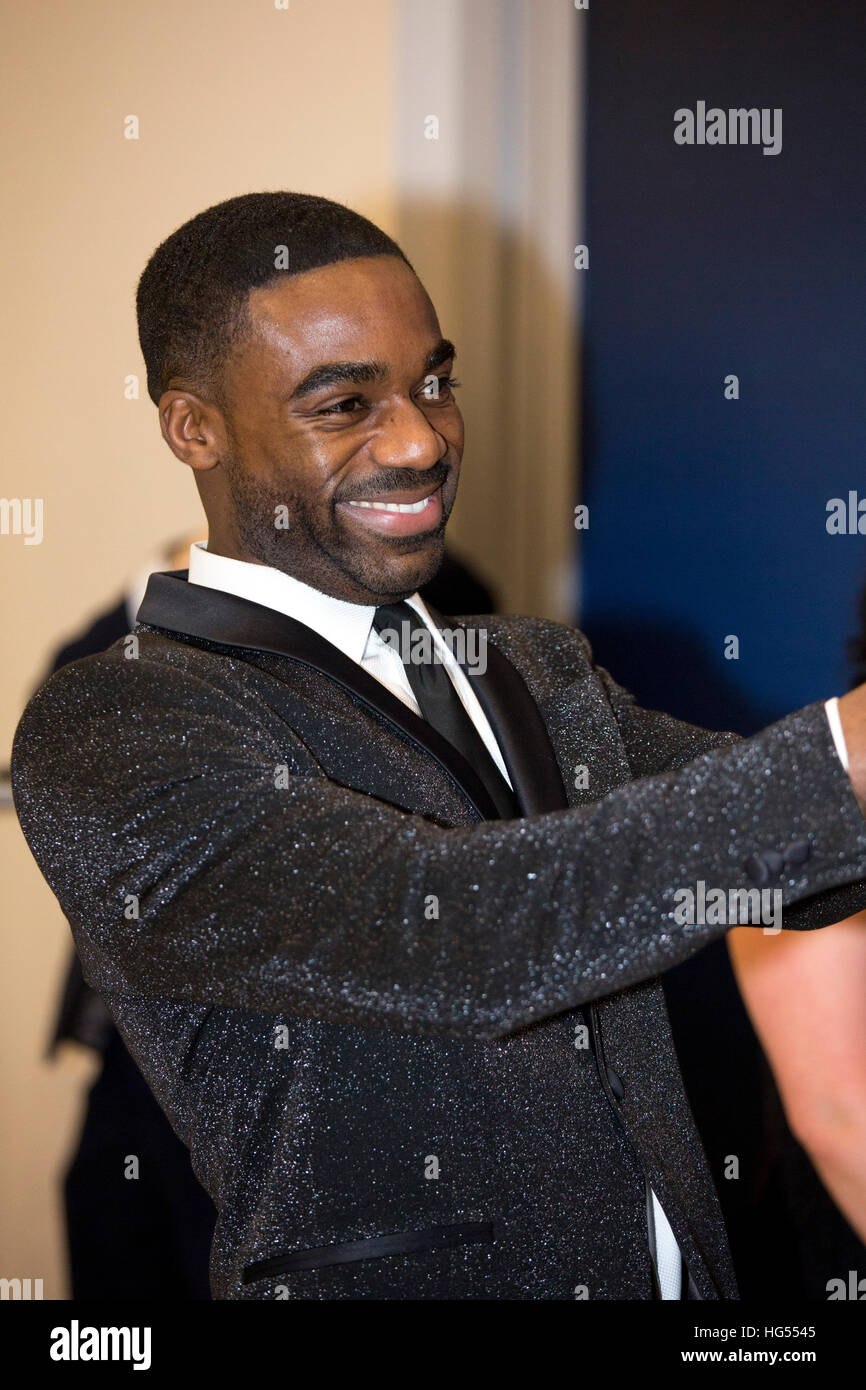 Ore Oduba sports presenter and Strictly Come Dancing winner at the BBC Sports Personality of the Year (SPOTY) awards Stock Photo