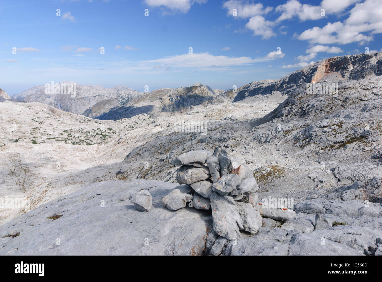 Berchtesgadener Alpen: mountains Steinernes Meer, Tennengau, Salzburg, Austria Stock Photo