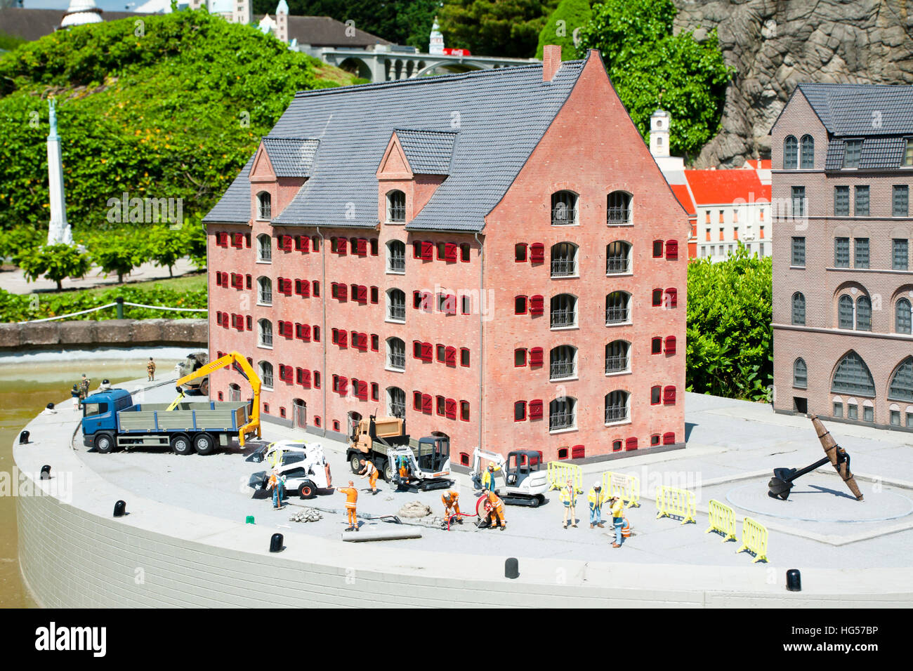 BRUSSELS, BELGIUM - 13 MAY 2016: Miniatures at the park Mini-Europe ...