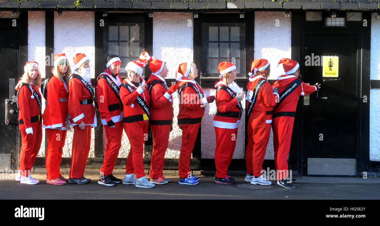5th Annual Santa Fun Run held at Pittville Park in Cheltenham, England ...
