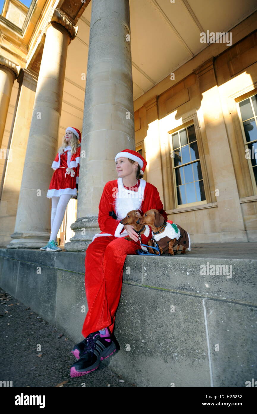5th Annual Santa Fun Run held at Pittville Park in Cheltenham, England ...